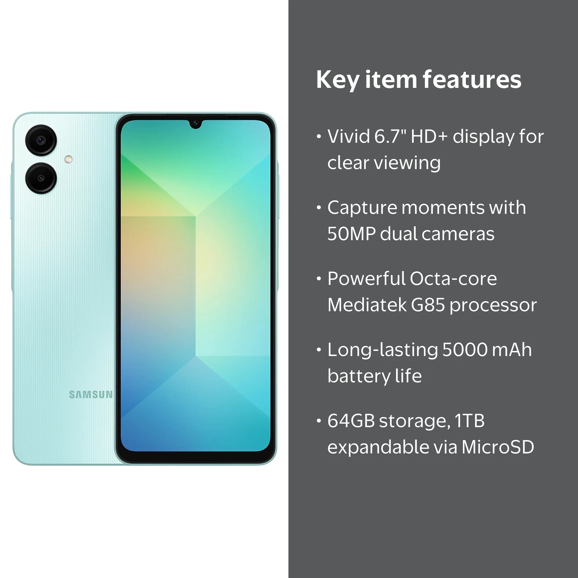 Samsung Galaxy A06 A065M 64GB Dual-SIM GSM Unlocked Android
