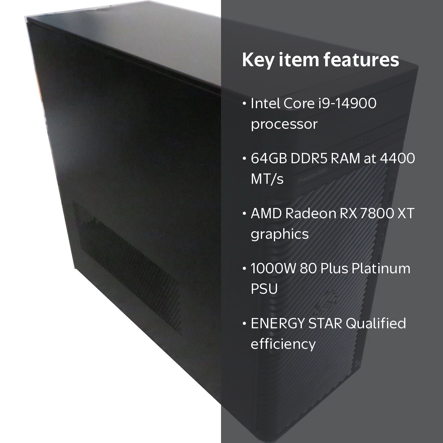 Dell Precision 3680 Workstation, Intel Core i9, 64GB, Black