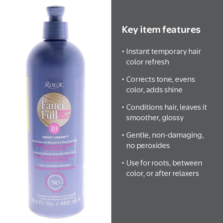Roux, Fanci-Full Temporary Color Rinse, 19 Sweet Creme, 15.2 oz