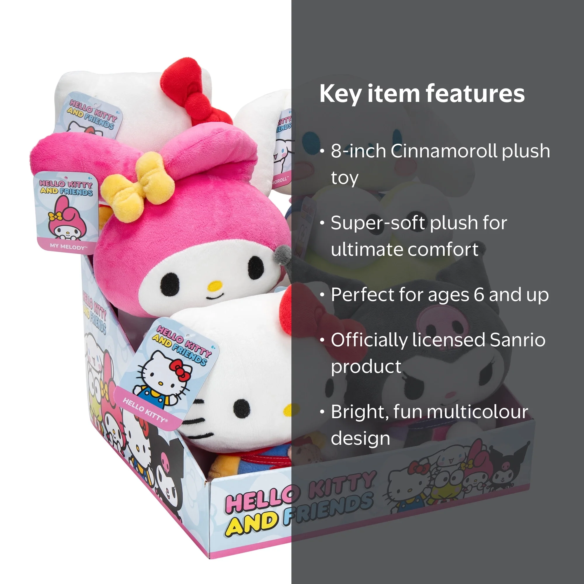 Hello Kitty Collectible Age 6+ Cinnamoroll Plush Toy Multicolour