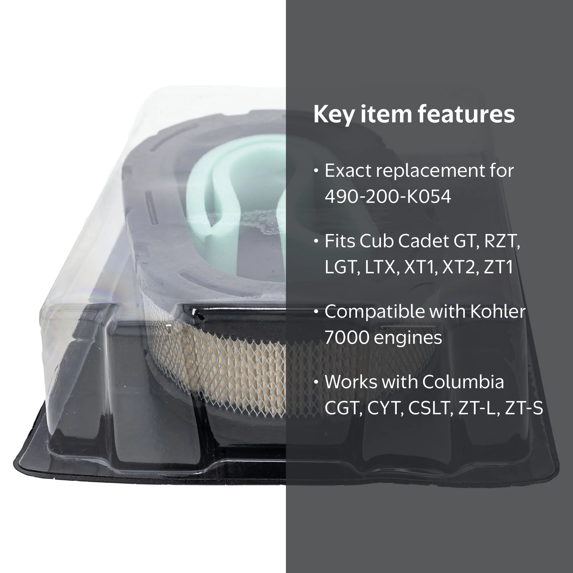 kkkR CUB CADET 490-200-K054 Air Filter Kohler 7000 RZT LGT GT LTX 1054