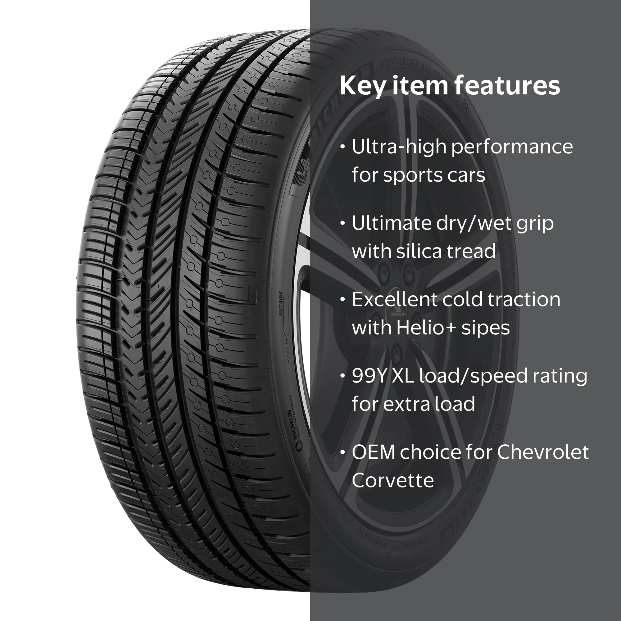Michelin, Passenger Tire, 275/35ZR18 99Y XL, All Season - Walmart.com
