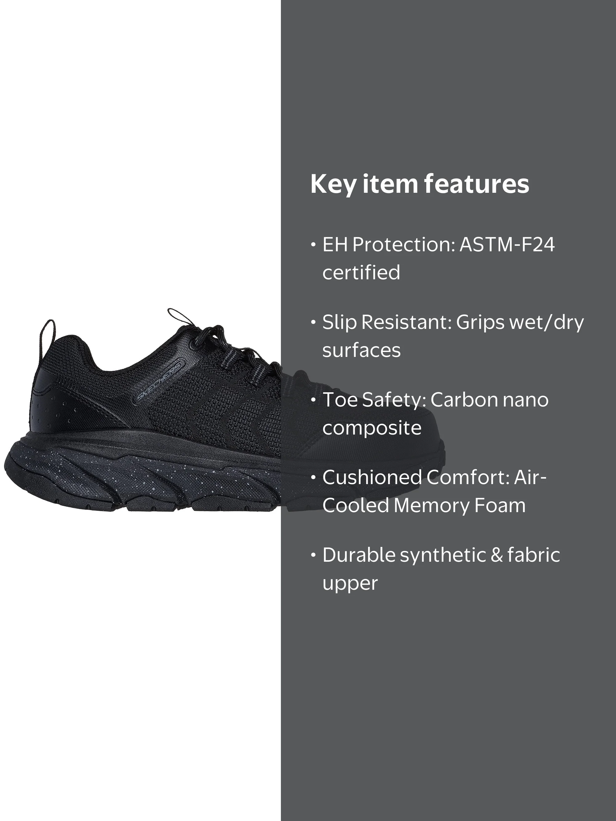 Skechers Work Women's D'Lux Journey Nixxy Slip Resistant Carbon
