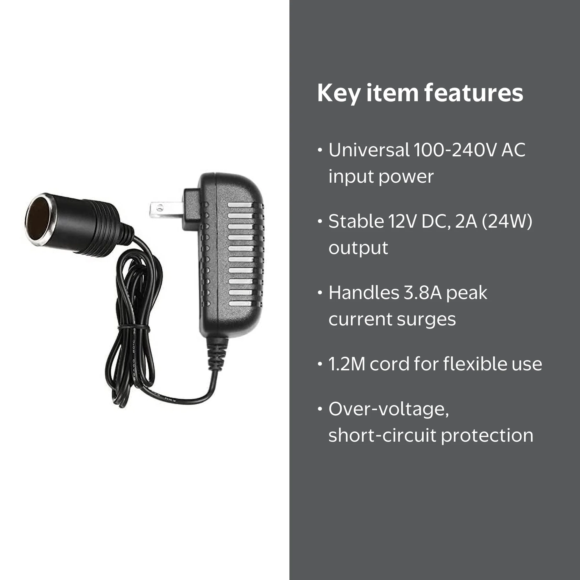 ac to dc converter 2a 24w car cigarette lighter socket Lesleyye 12V 110-240v to 12V Ac/dc Power Adapter Input voltage General AC to DC Converter,