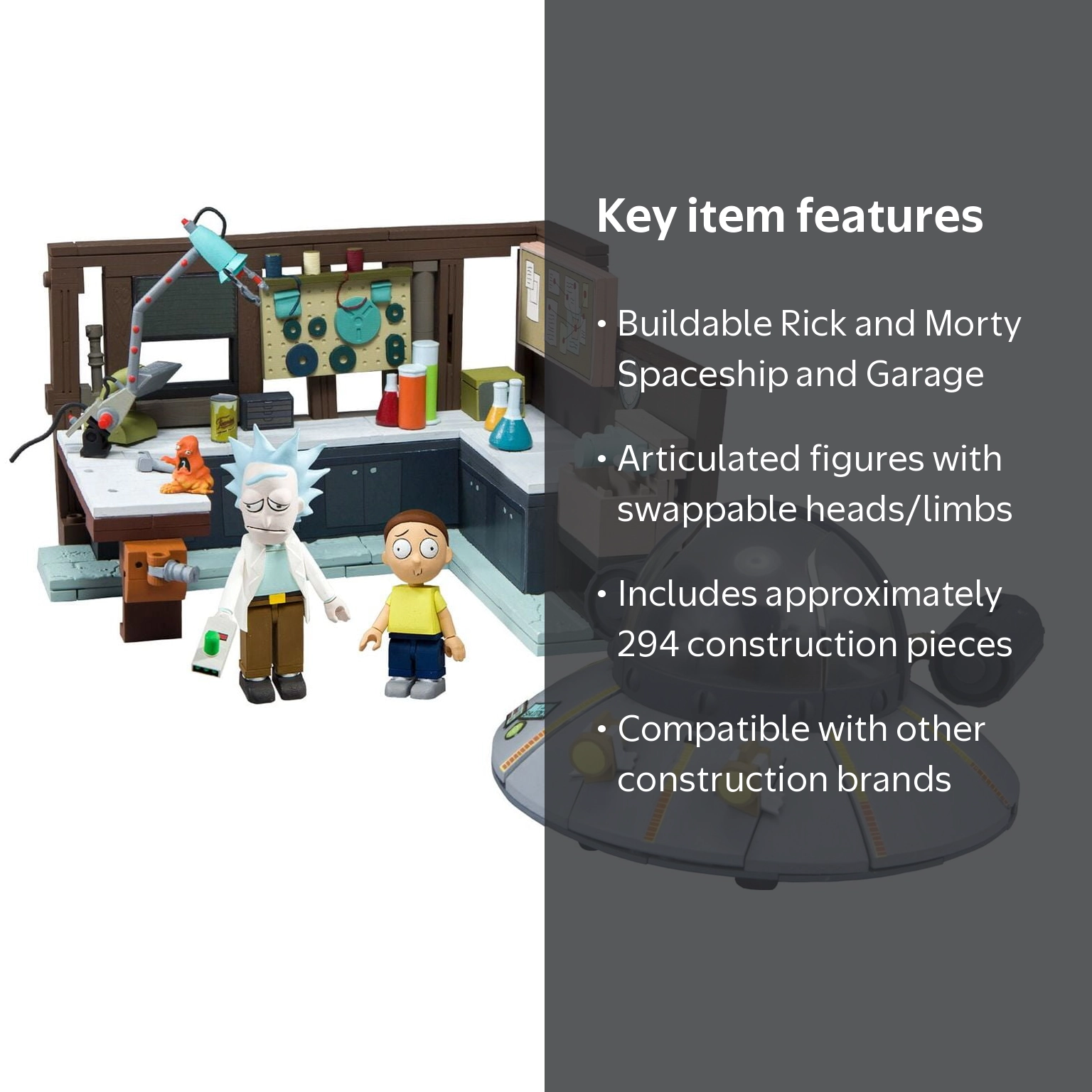 McFarlane Toys, Construction Set, Rick and Morty Spaceship and