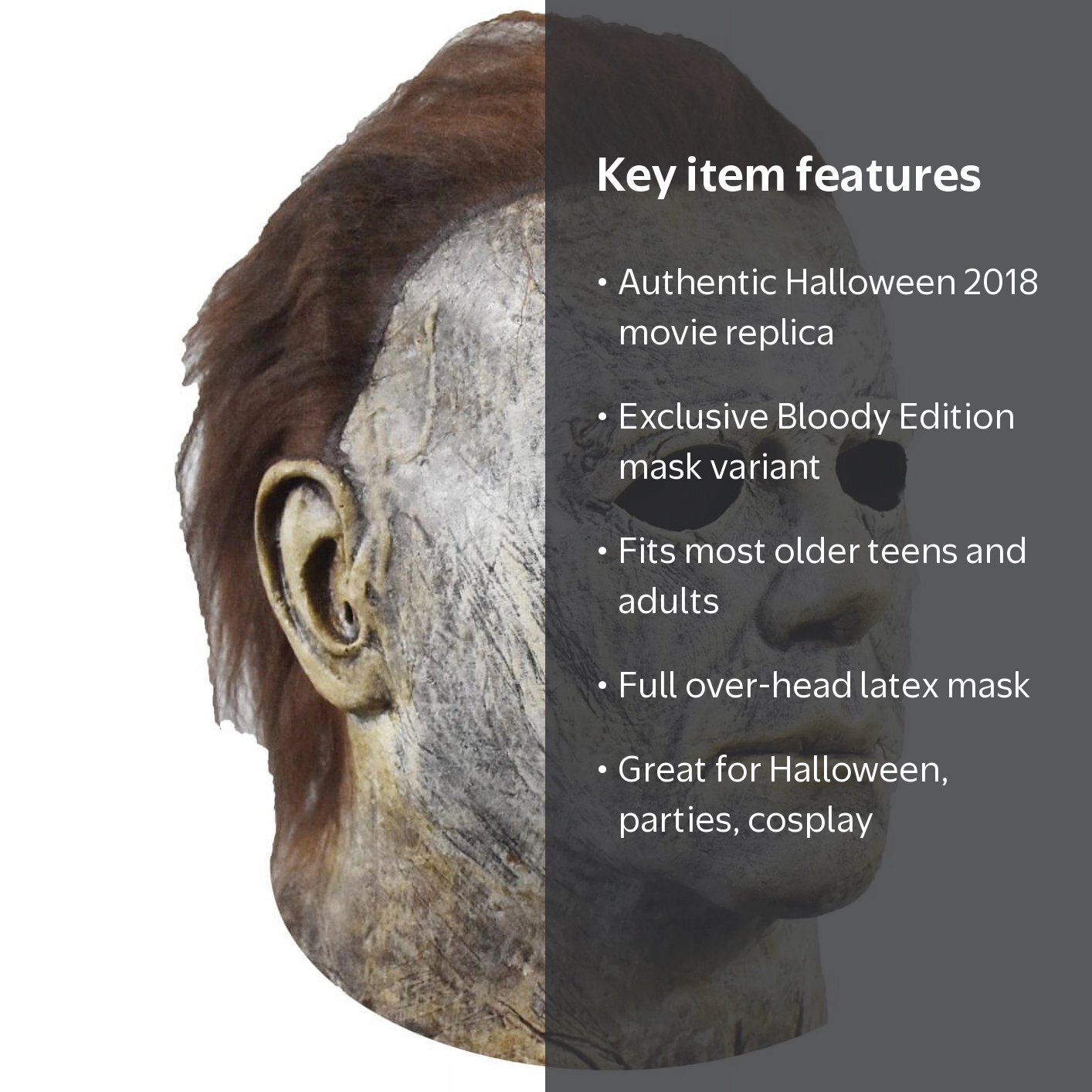 Original Halloween Michael Myers Mask H18 Final for Adults by