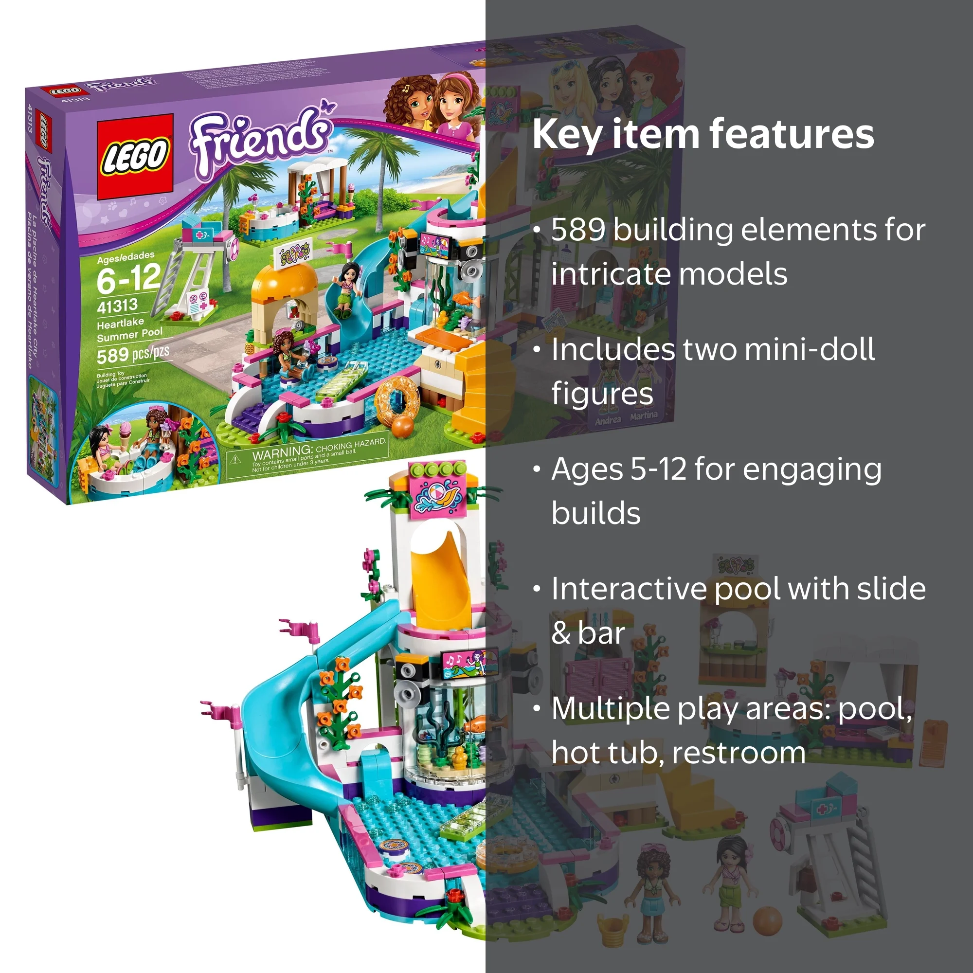 LEGO Friends Heartlake Fun Water Park Set 41313 (589 Pieces