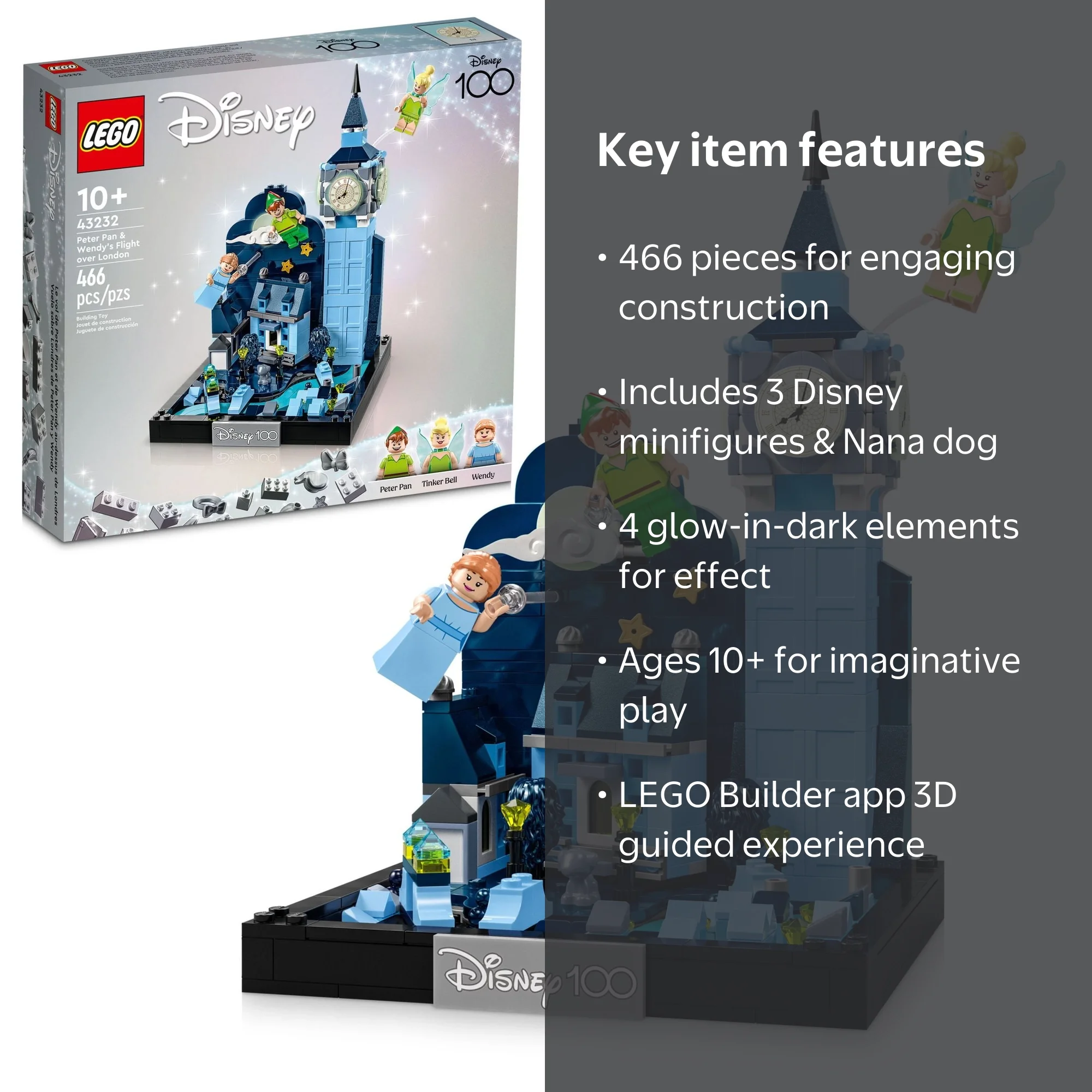LEGO Disney Peter Pan & Wendy's Flight over London 43232 Never