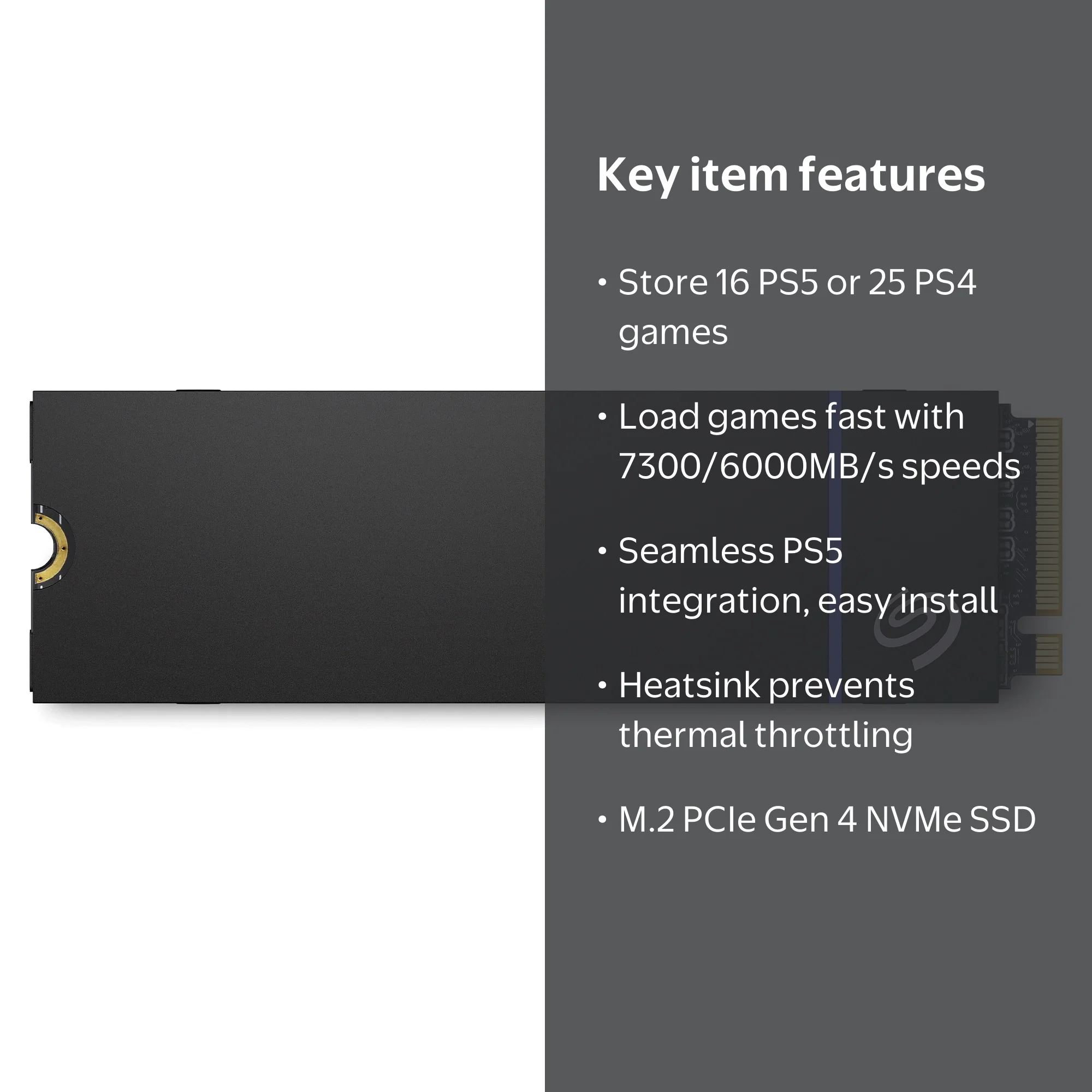 Seagate Game Drive M.2 1TB PCIe Gen 4 NVMe with Heatsink for PS5