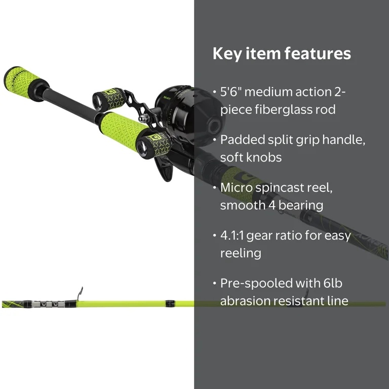 ProFISHiency Pro 5ft 6in Micro High-Viz Green Spincast Combo