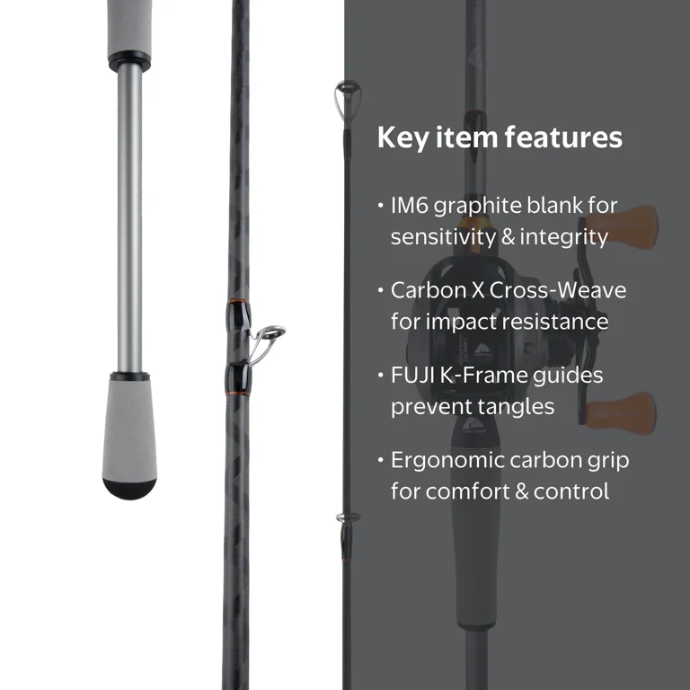 Ozark Trail GS-X Baitcast Combo, 6'8
