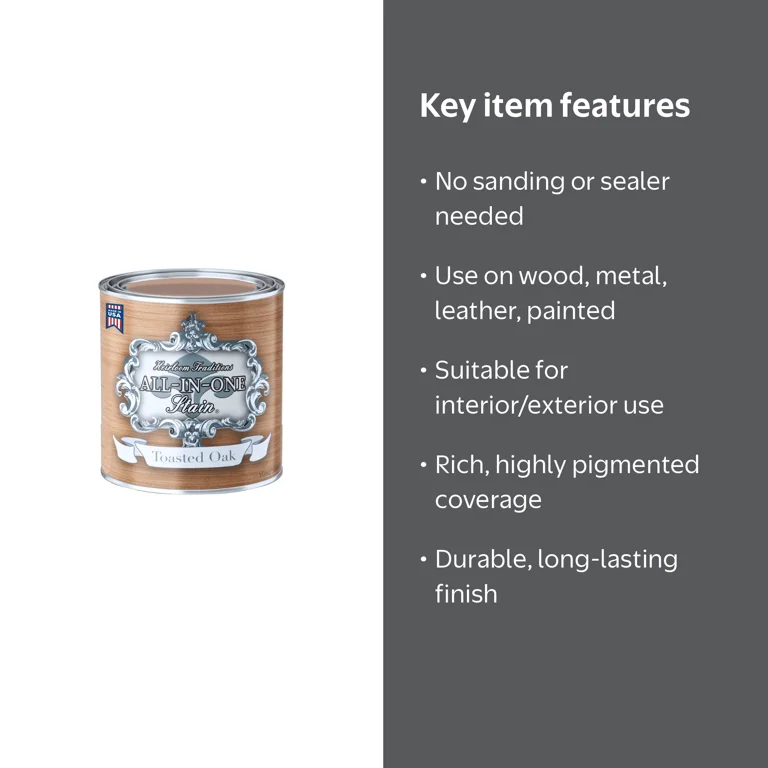 Heirloom Traditions Paints, All-in-One Gel Stain, Toasted Oak 1