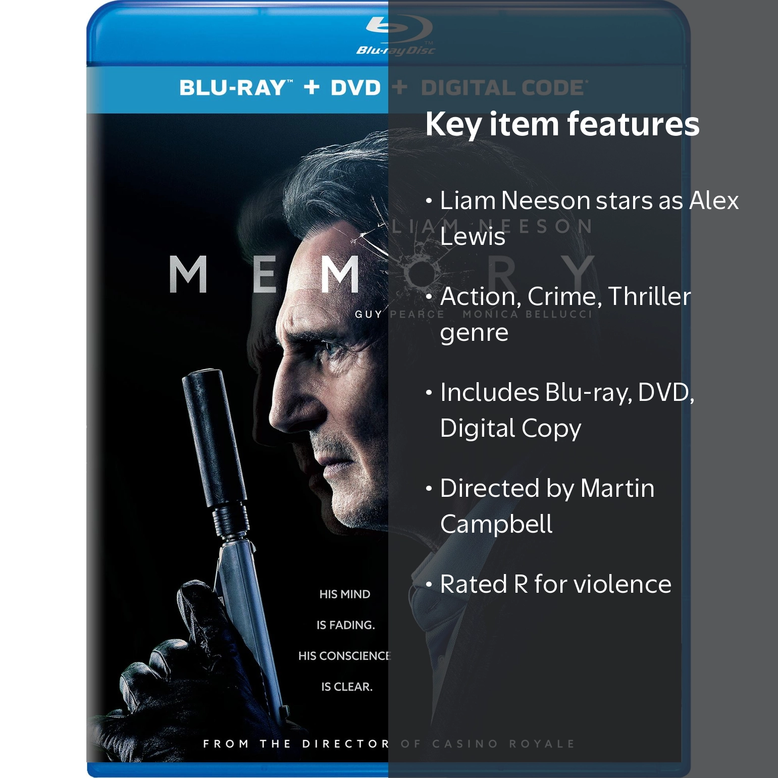 Memory (Blu-ray + DVD + Digital Copy) - Walmart.com