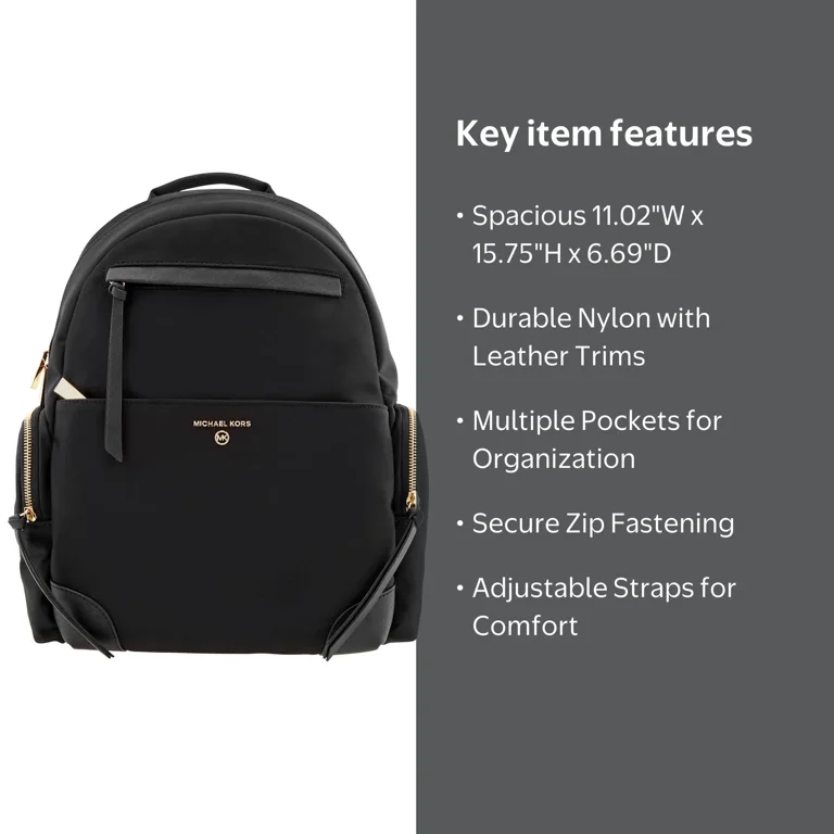 MICHAEL KORS ブラック リュック MICHAEL Michael Kors Prescott Large Nylon Gabardine Backpack