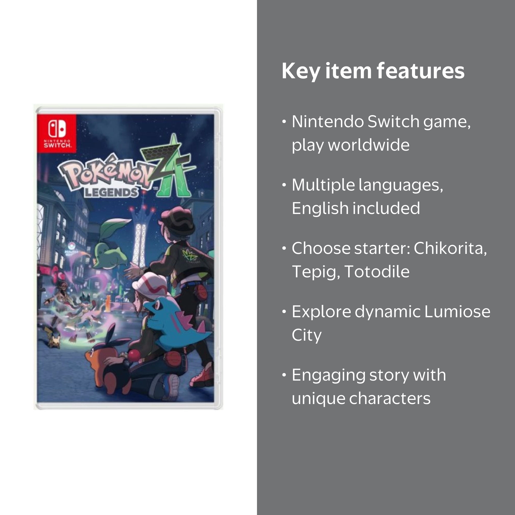 Nintendo Pokemon Legends Z-A Video Game for (Nintendo Switch