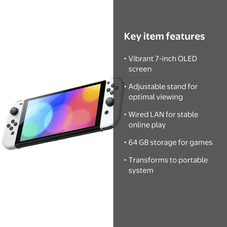 Nintendo Switch OLED - Game console - 1080p (Full HD) - white