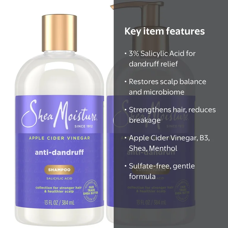 SheaMoisture Shea Anti Dandruff Shampoo and Conditioner Set with