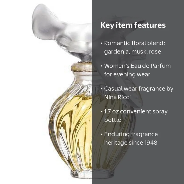 Nina Ricci, Eau de Parfum, 1.7 oz, Floral with Gardenia and