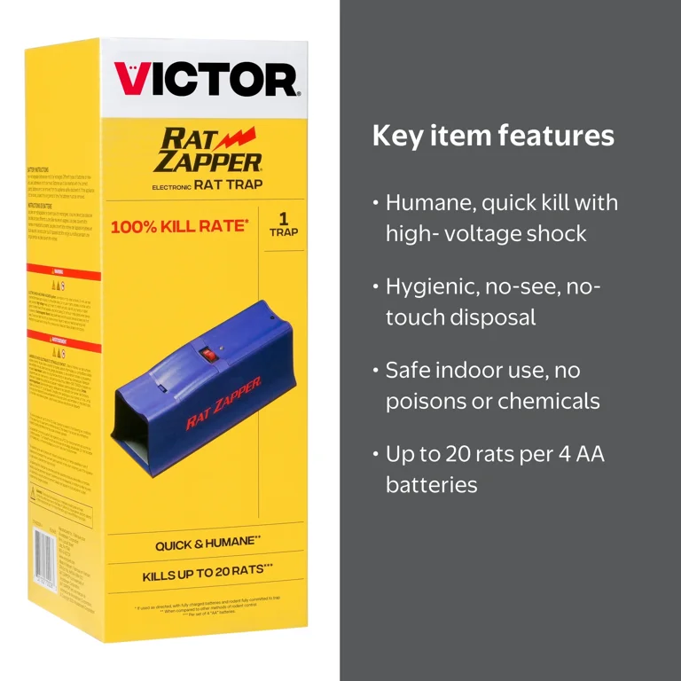 【中古】PPM TOKYO ハンドメイド RAT & Jan Ray2-in-1 Victor Rat Zapper: Safe, No-View, No-Touch Rodent Catcher, Battery