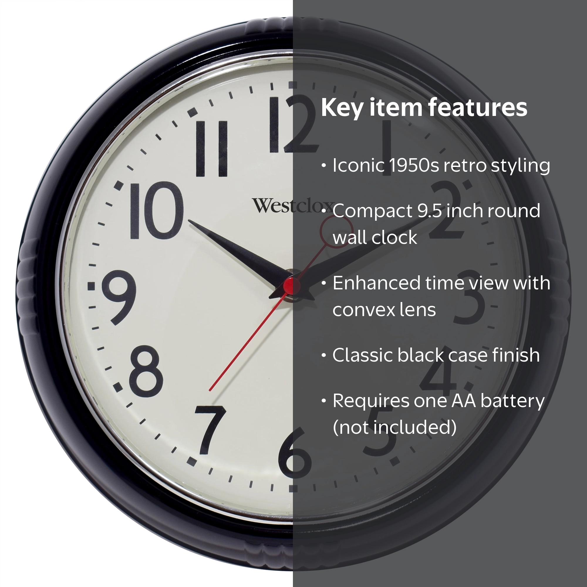 Westclox, Wall Clock, 9.5
