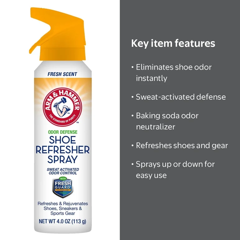 Arm and Hammer Shoe Odor Defense Refresher Spray, 4 oz - Walmart.com