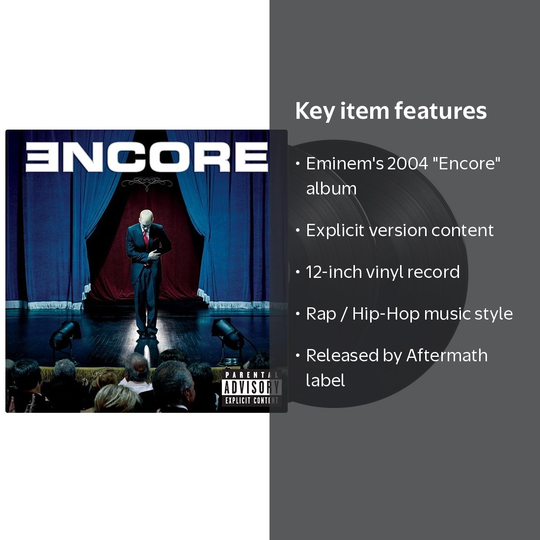 Eminem, Encore, Vinyl, 12-inch Record, Music and Performance