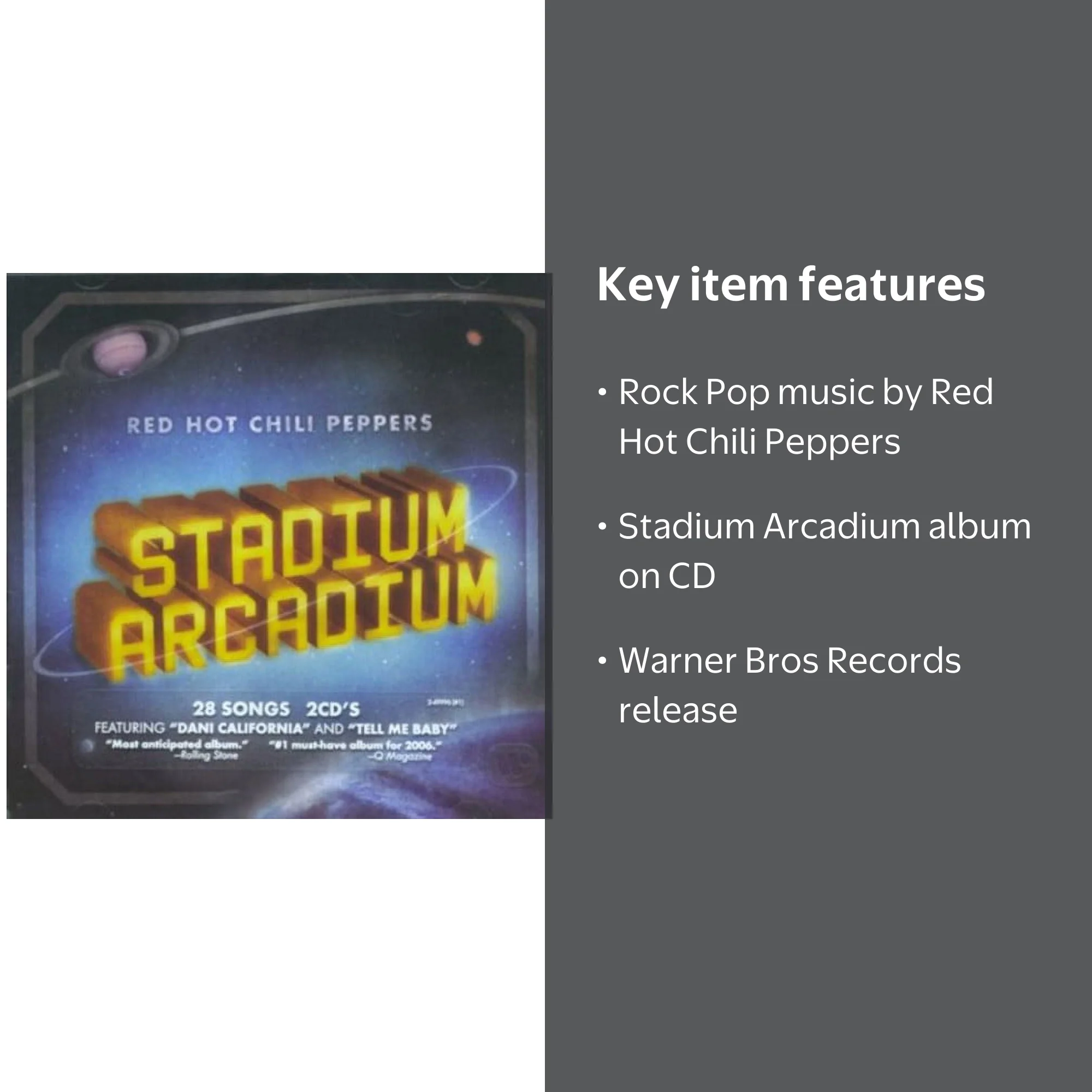 Stadium Arcadium Red Hot Chili Peppers (CD) - Walmart.com