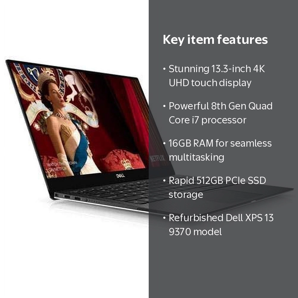 Restored Dell XPS 13 9370 UHD i78550U 16GB 512GB SSD