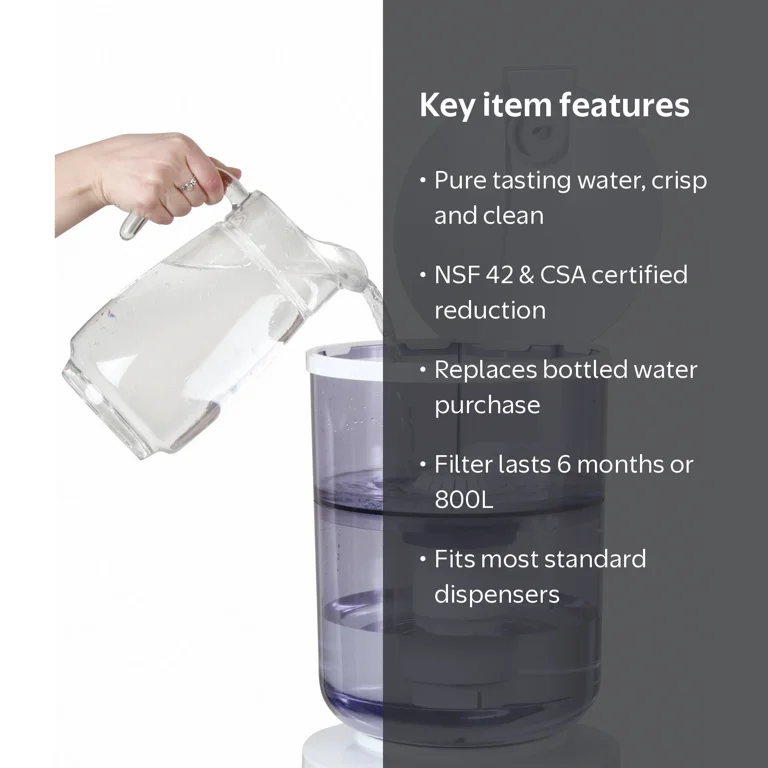 Vitapur® Water Filtration Bottle System for Top-Load Water