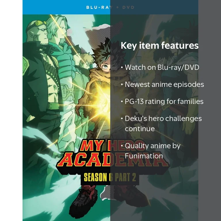 Funimation My Hero Academia: Season 6 Part 2 (Blu-ray, DVD