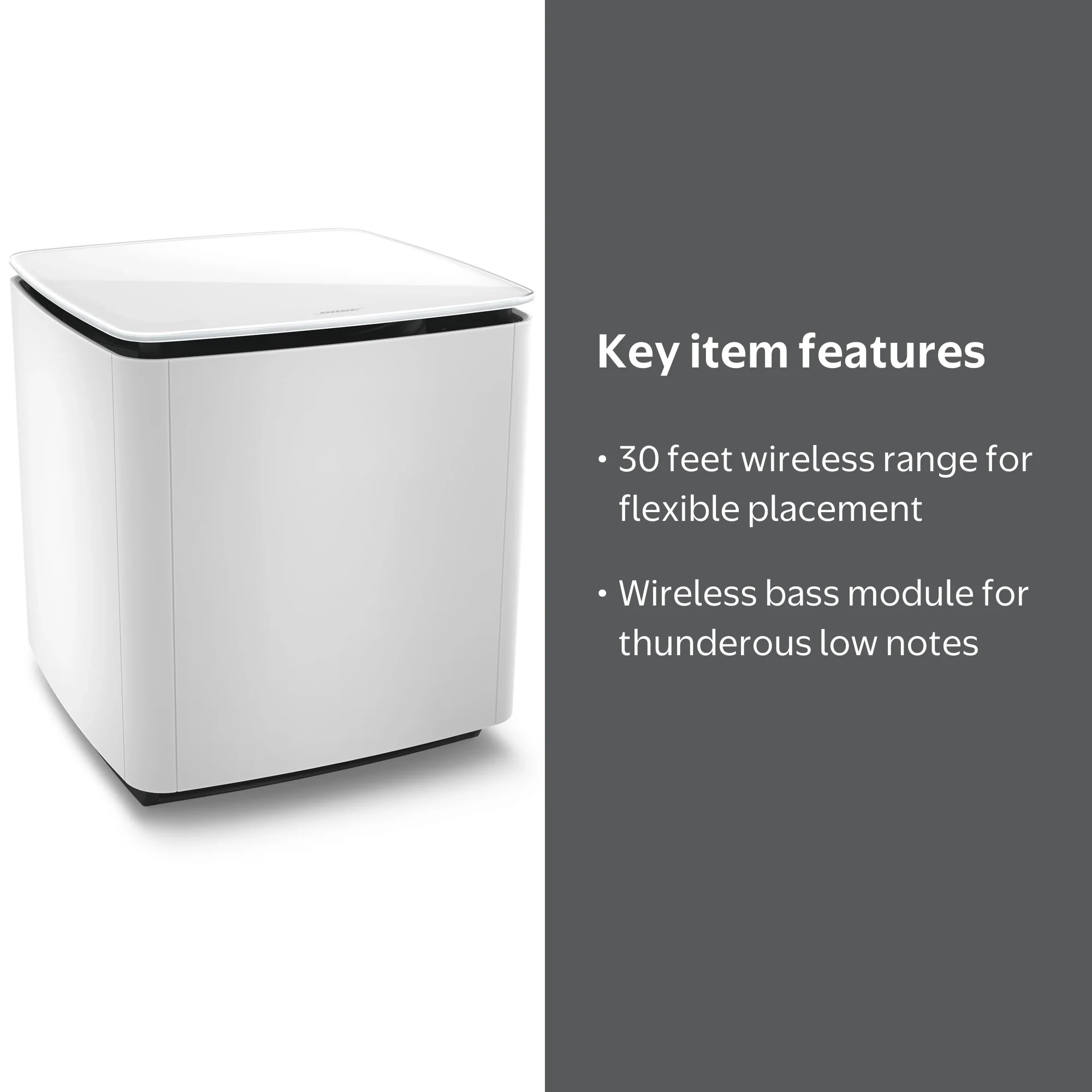 Bose Base Module 700 Wireless Subwoofer for Bose Soundbars, White