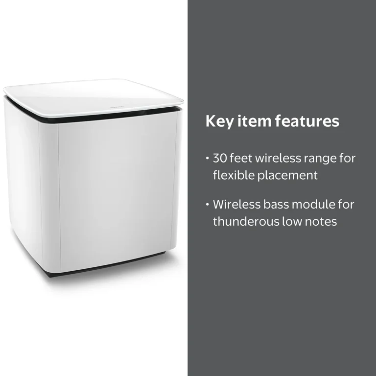 Bose Base Module 700 Wireless Subwoofer for Bose Soundbars, White