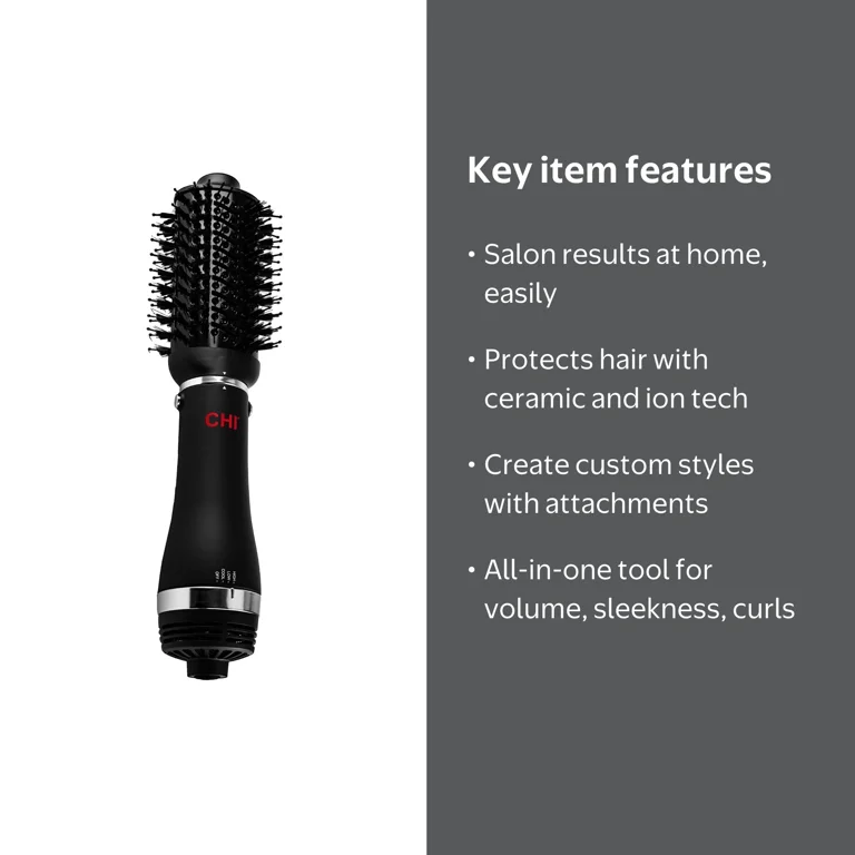 CHI, Volumizer 4-in-1 Blowout Brush, Black, 4 pk for  display picture 3