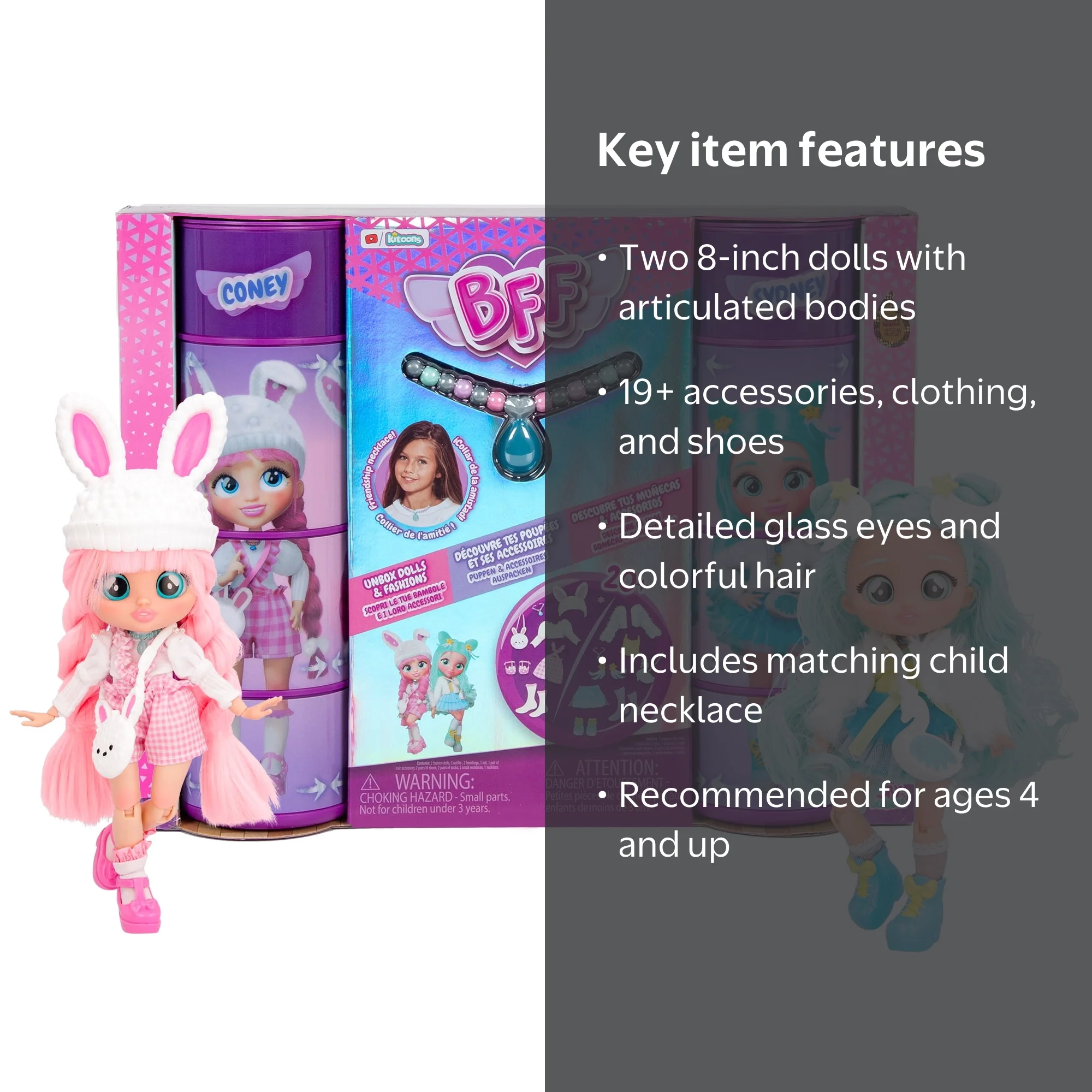 Walmart Exclusive BFF by Cry Babies Coney & Sydney 2pk Fashion