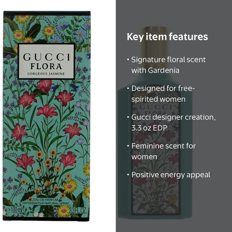 Gucci, Eau de Parfum Spray, Flora Jasmine, 3.3 oz for Women