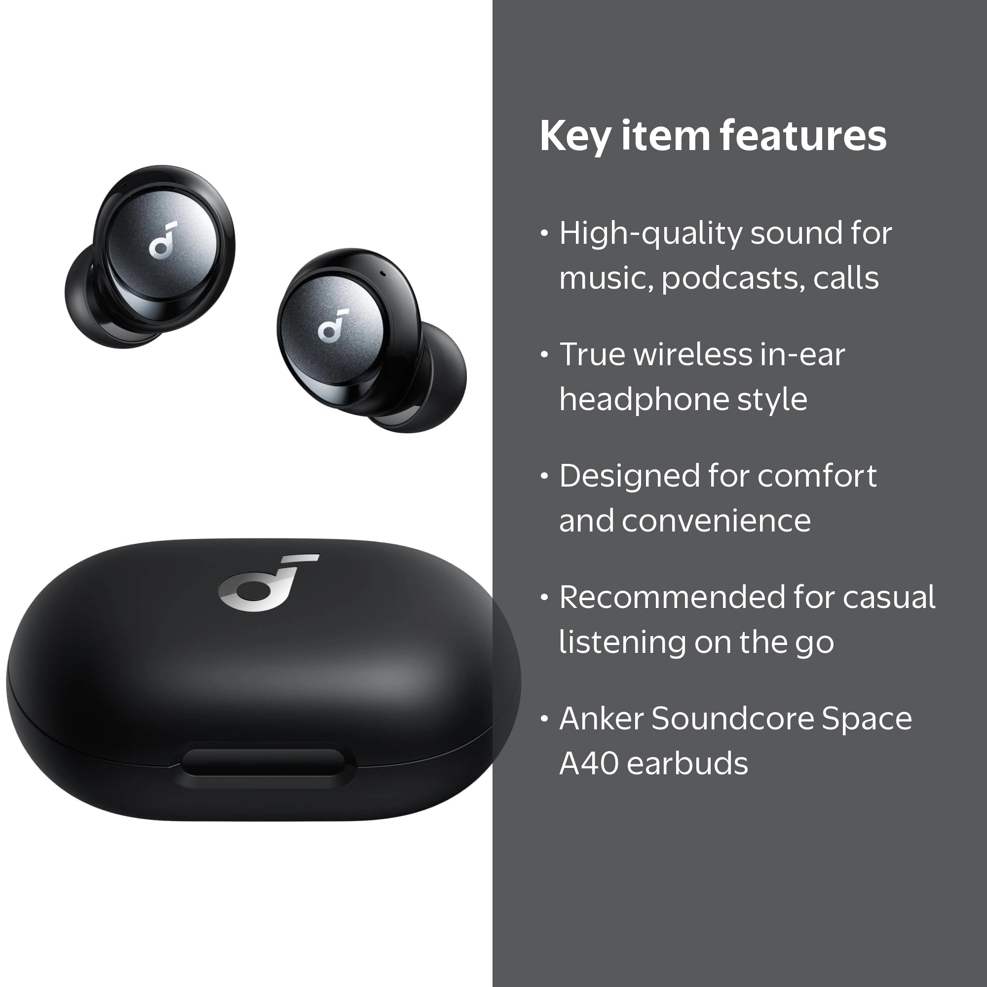 Soundcore A40 Black - Classroom headphones for schools - Walmart