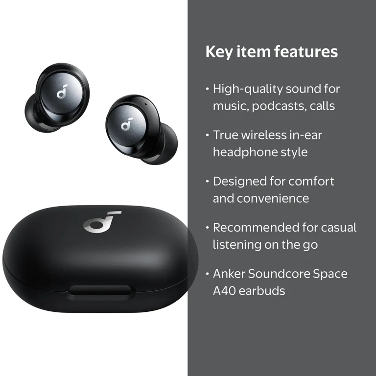 Soundcore by Anker Space A40 1st Gen Bluetooth Noise Cancelling In