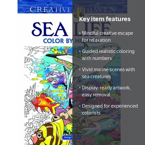 Adult Coloring Books: Sea Life: Creative Haven Sea Life Color by