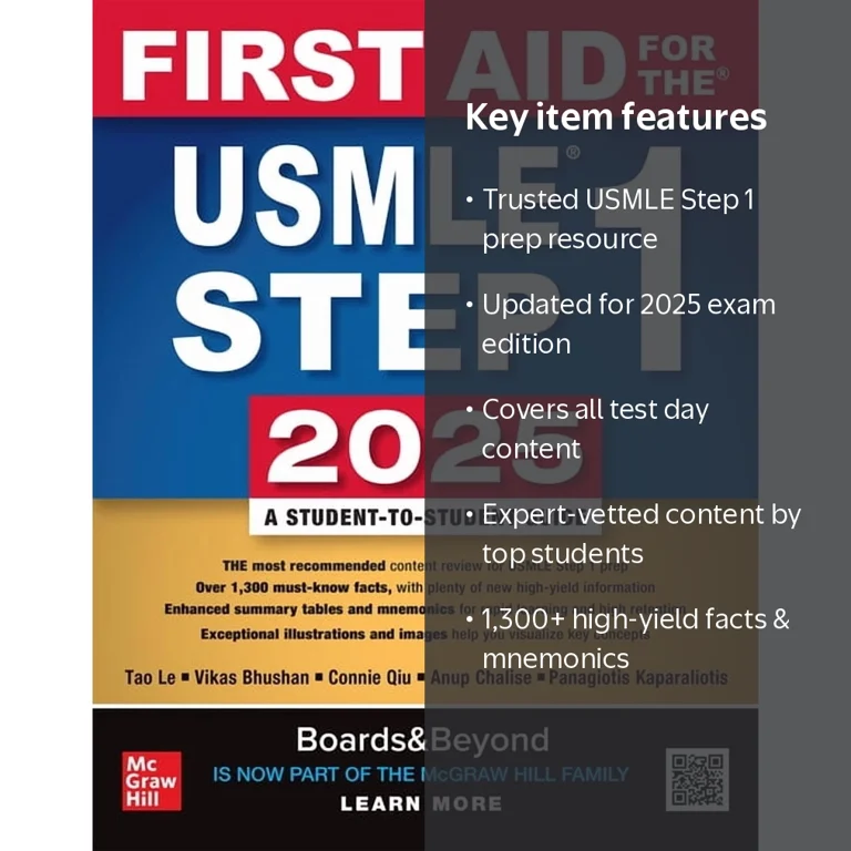 Tao Le, First Aid for USMLE Step 1 2025, Paperback, ISBN