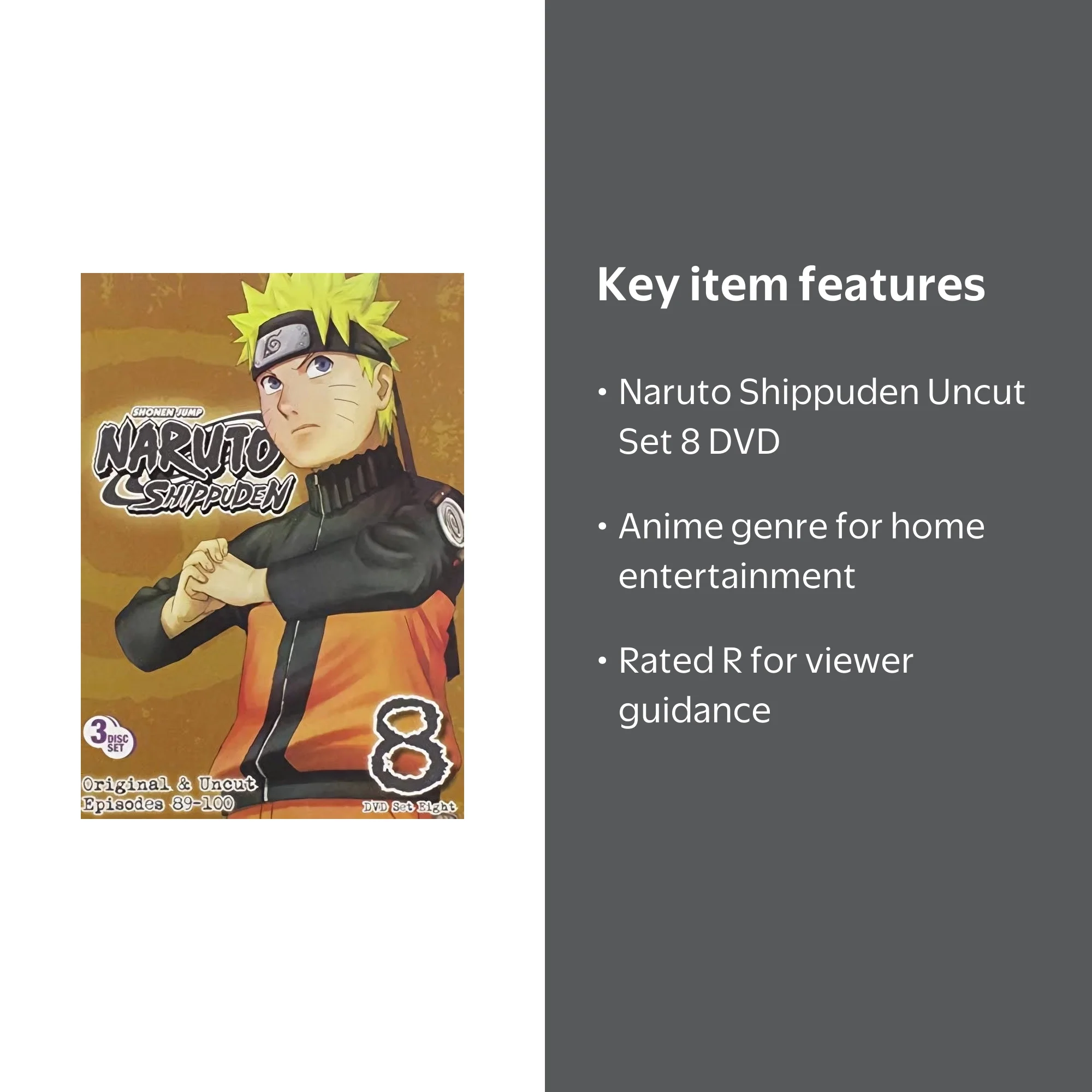 Naruto Shippuden Uncut Set 8 (DVD) [DVD] - Walmart.com