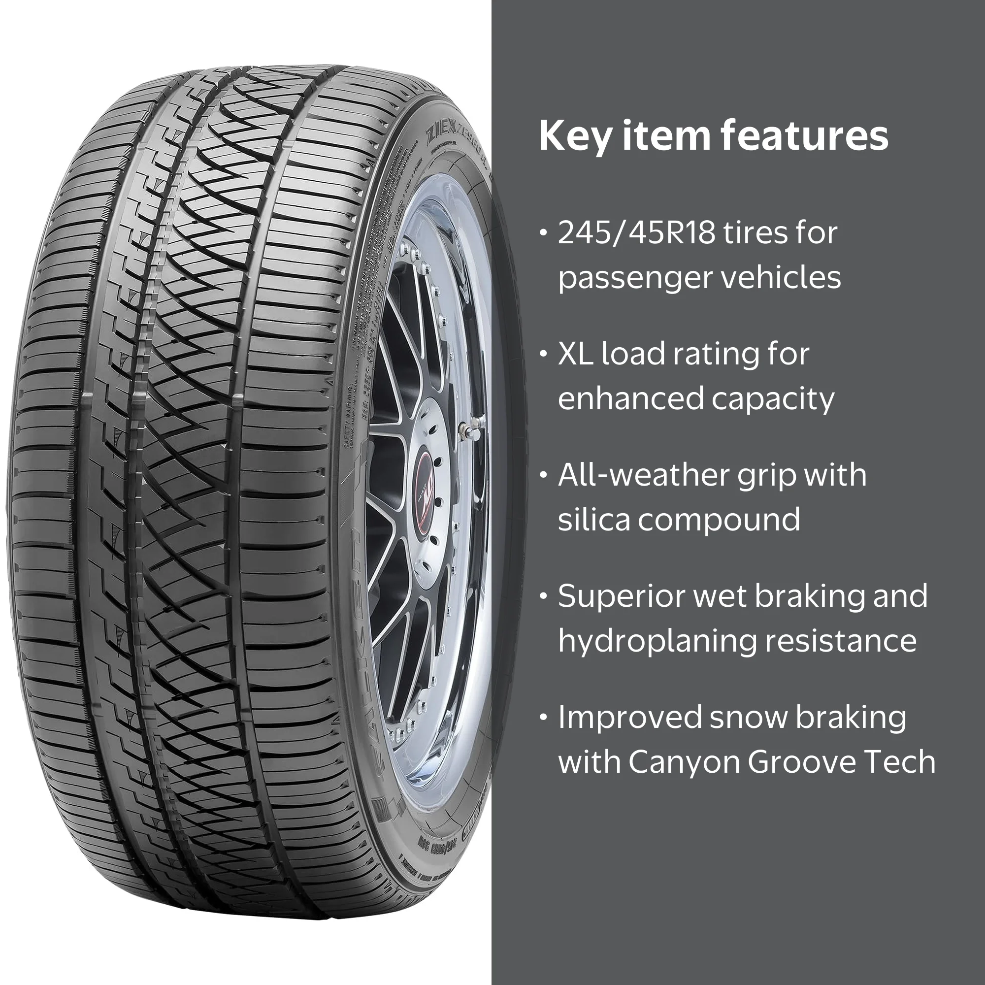 フク Free Shipping! Falken Ziex ZE960 A/S 245/45R18XL 100V BW All