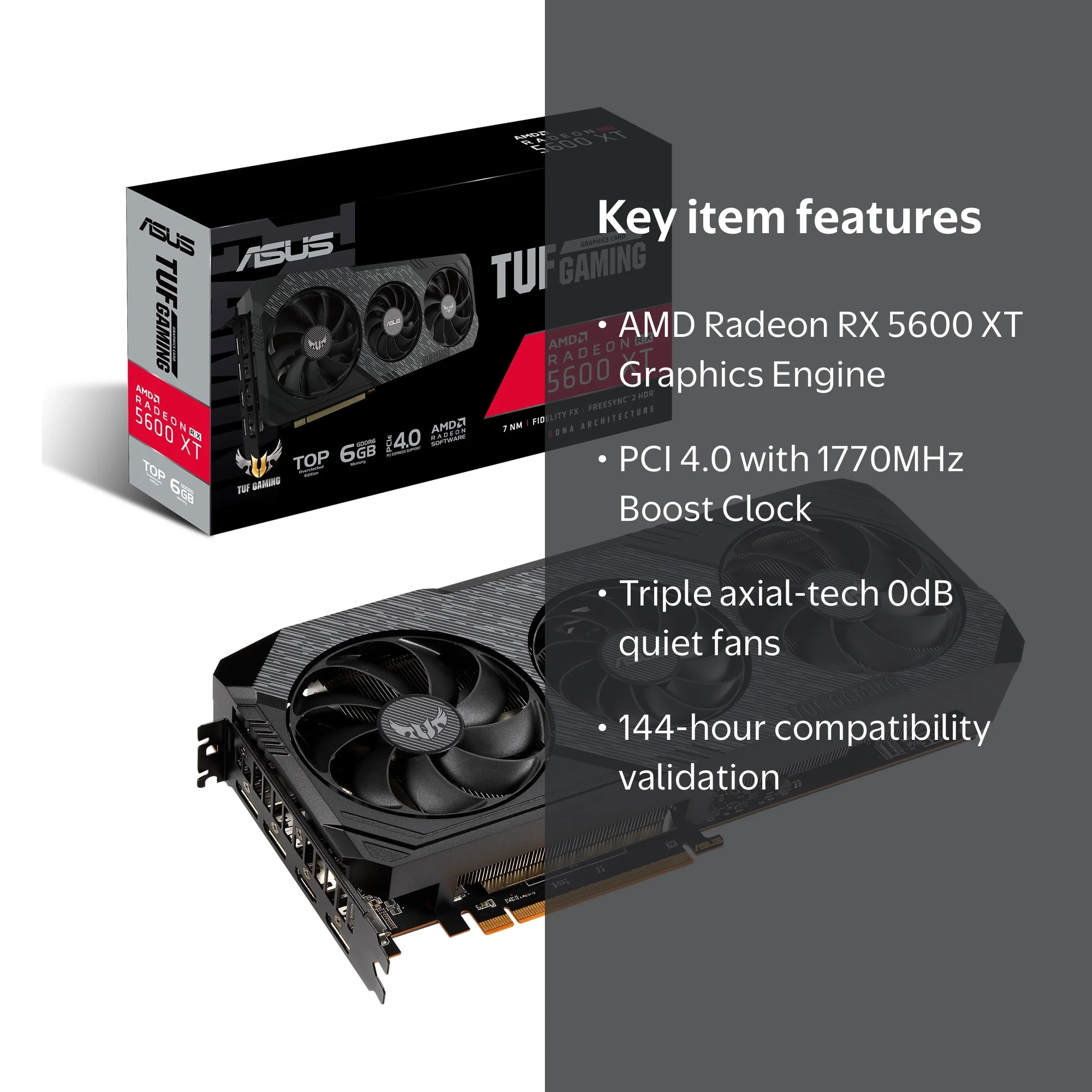 TUF Gaming 3 AMD Radeon RX 5600 XT Top Edition Graphic Card