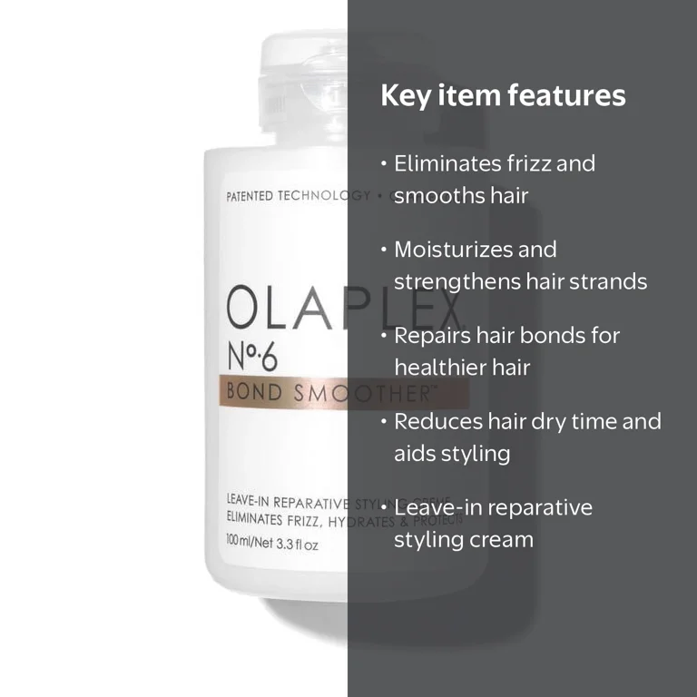 Olaplex No. 6 Bond Smoother Leave-In Styling Cream, Strengthens