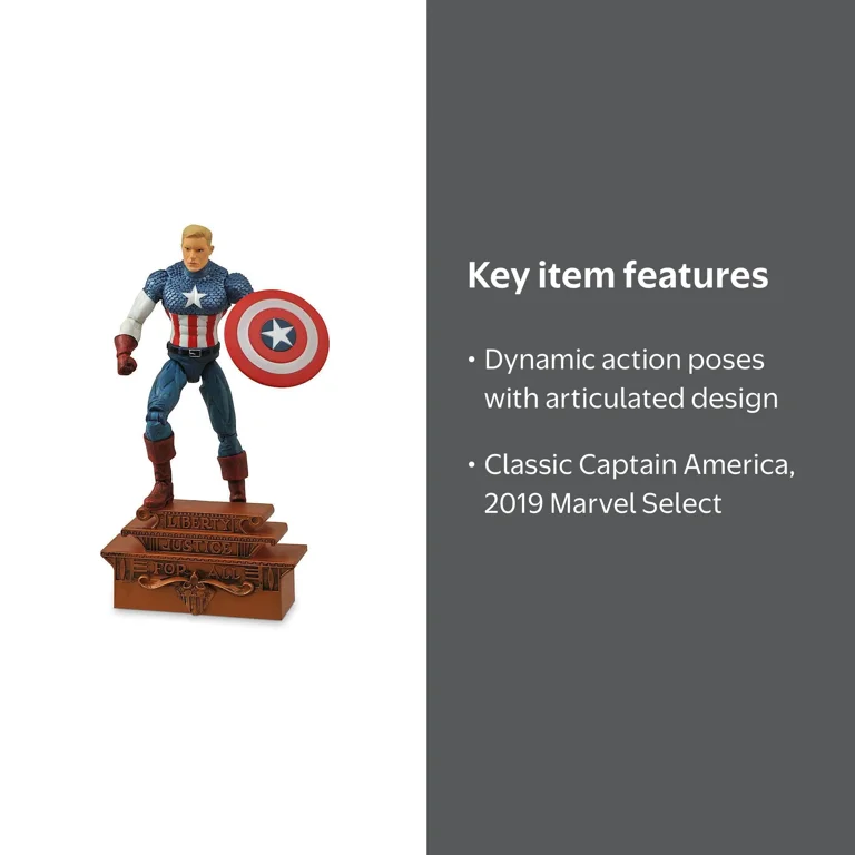 Marvel Select Captain America Action Figure (2019) - Walmart.com
