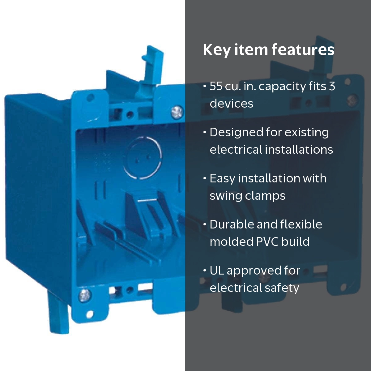 Thomas & Betts Carlon B355R 3-Gang PVC Electrical Switch/Outlet