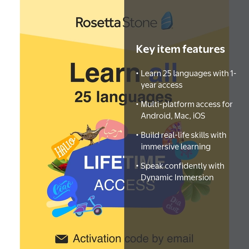Rosetta Stone Sapphire, Learning Software, 25 Languages Included