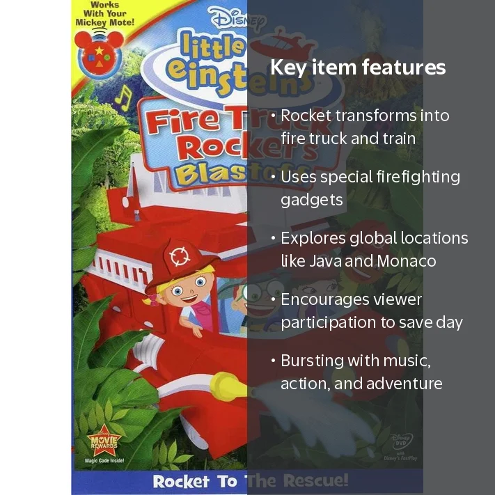 Disney, DVD, Little Einsteins Fire Truck Rocket's Blastoff