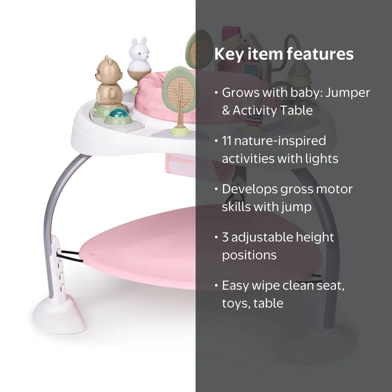 Ingenuity Spring & Sprout 2-in-1 Activity Jumper & Table - First