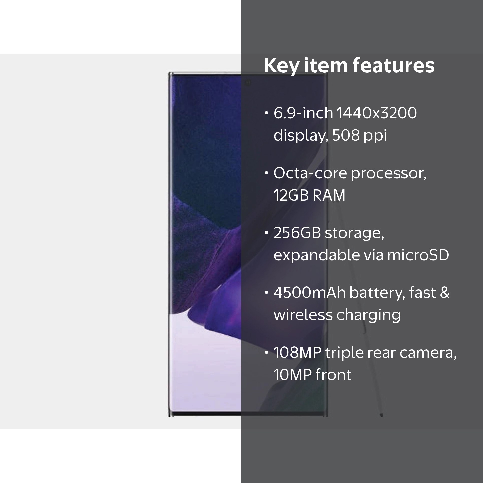Samsung Galaxy Note 20 Ultra 5G, 12GB+256GB, Dual Hybrid Sim, GSM