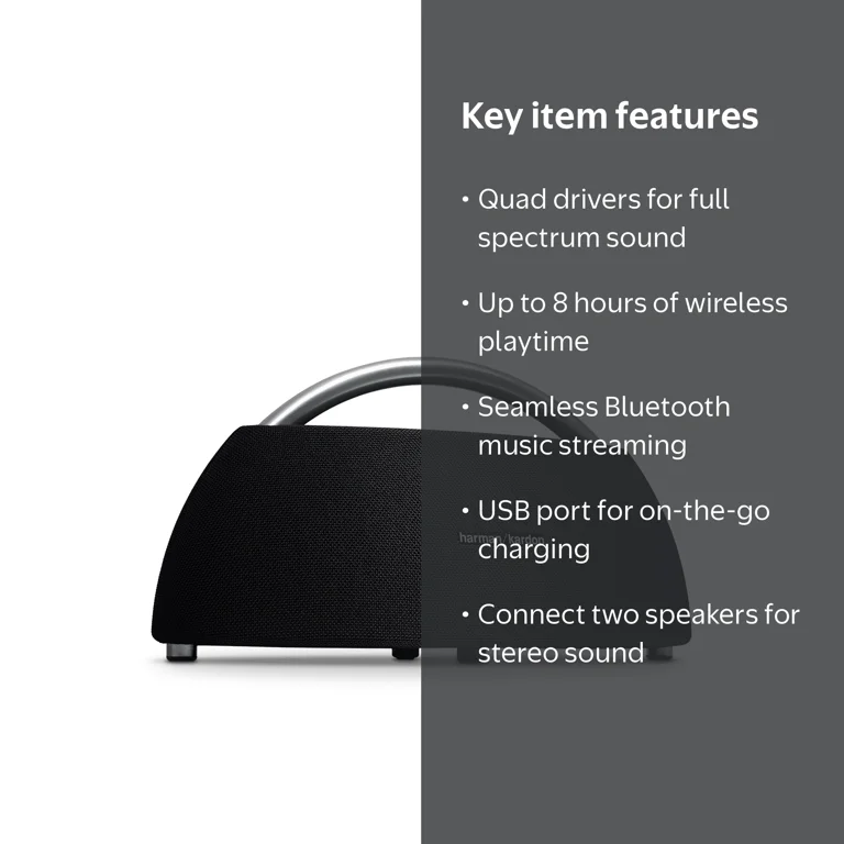 Harman Kardon, GO+PLAY Mini Portable BT Speaker, Black, Wireless